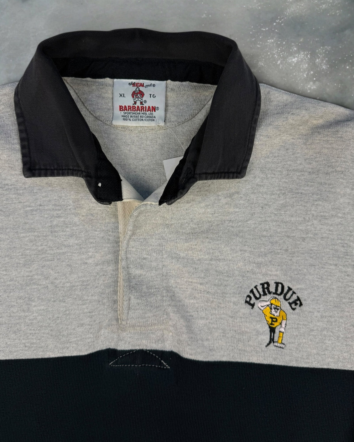 ‘90s Purdue Rugby Polo Sz. XL
