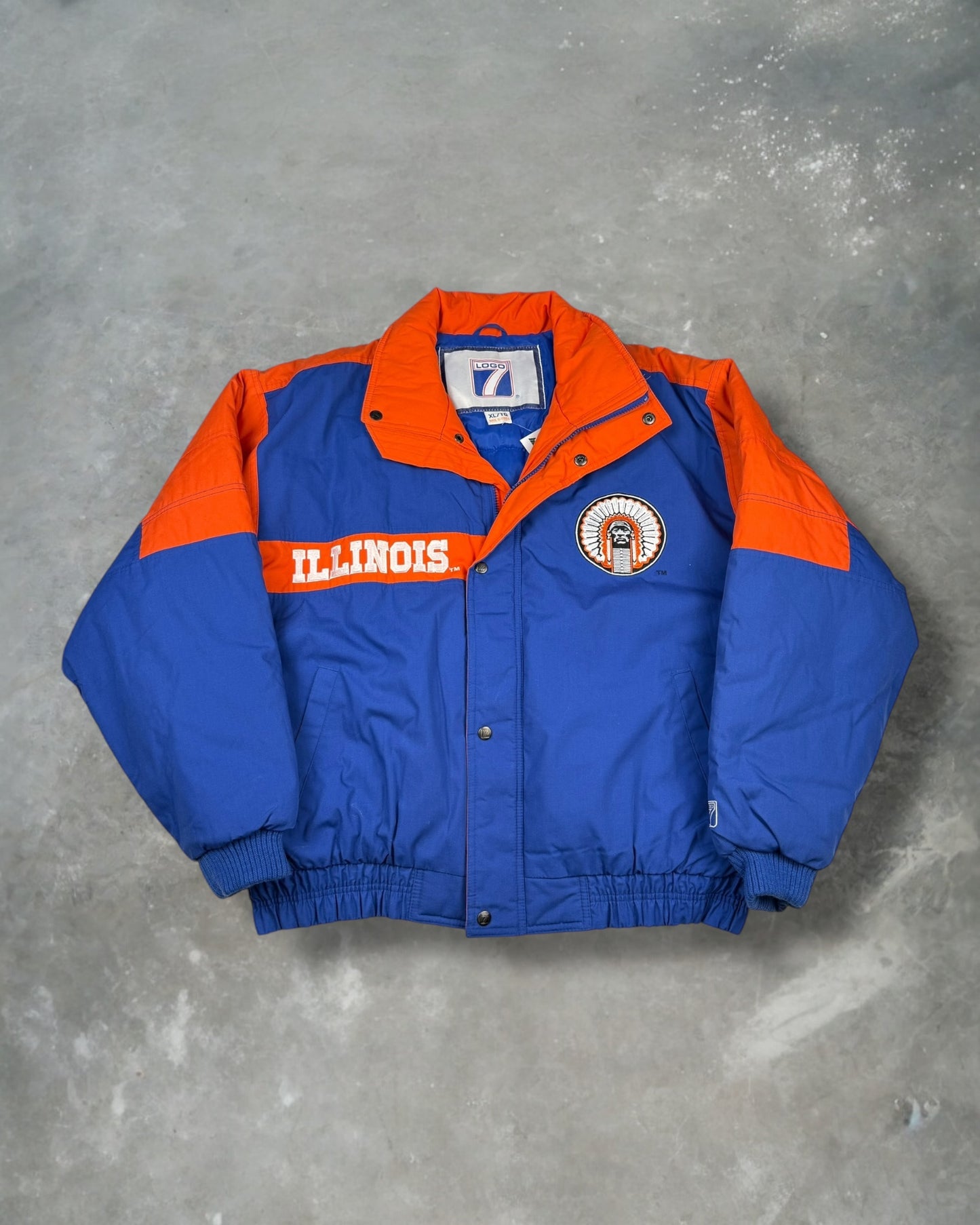 ‘90s Illinois University Puffer Jacket Sz. XL
