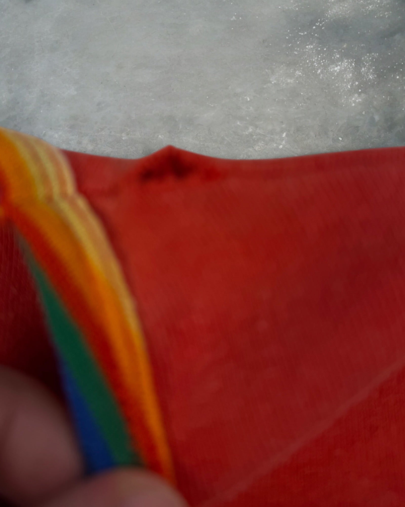 ‘70s Rainbow Ringer Baby Tee Sz. M