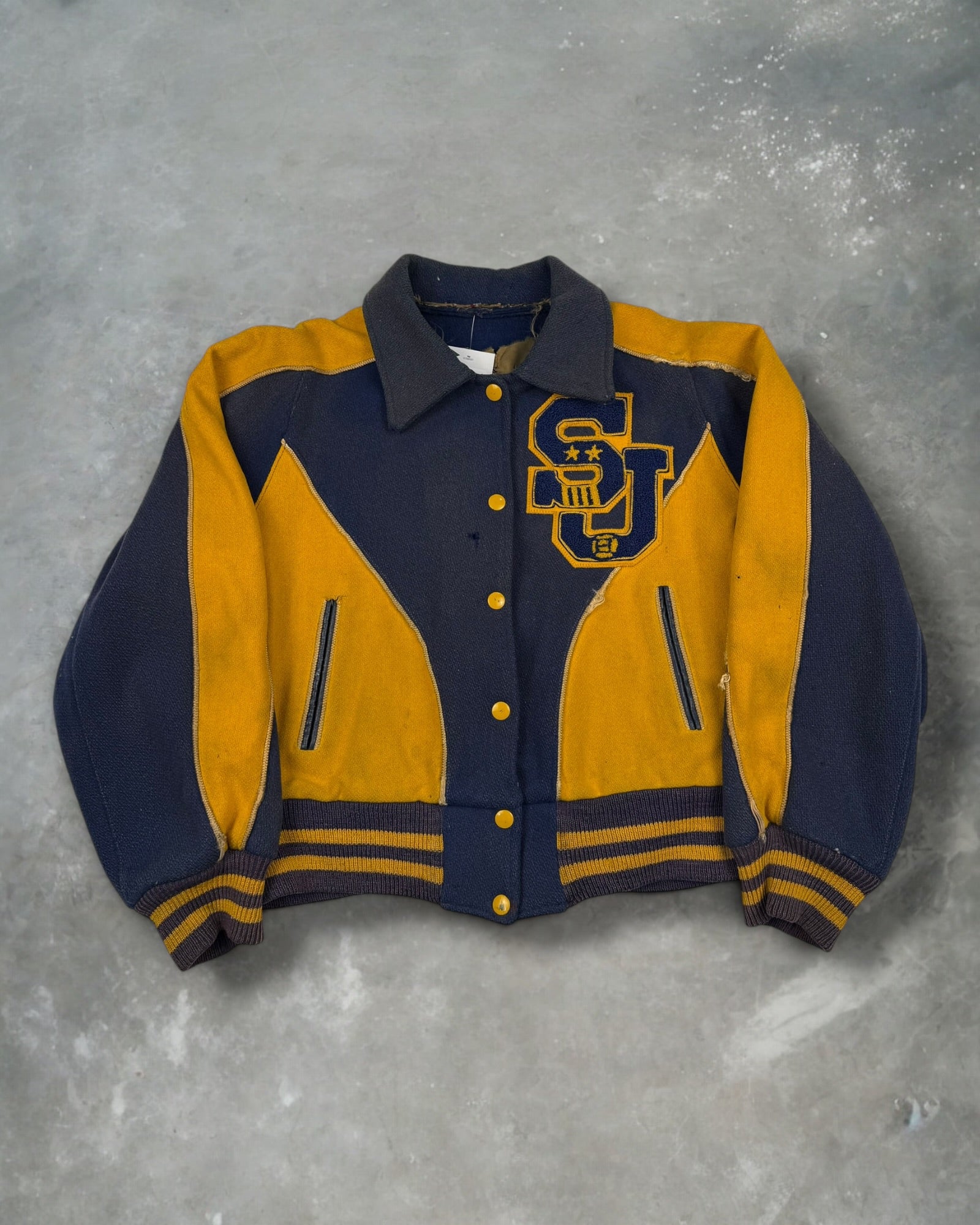 ‘80s Two Tone Varsity Letterman Jacket Sz. S