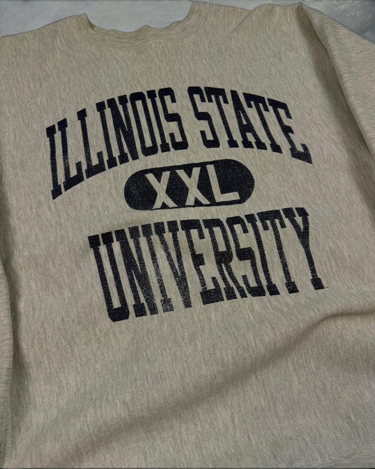 ‘90s Illinois State University Champion Reverse Weave Crewneck Sz. L